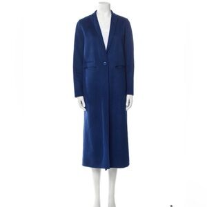 Maje Galaxie Wool Blend Coat in cobalt blue, Sz 40